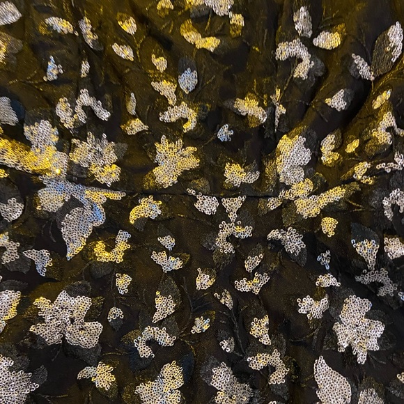 TAHARI sheer black and silver dress, US size- 8 - Picture 2 of 5